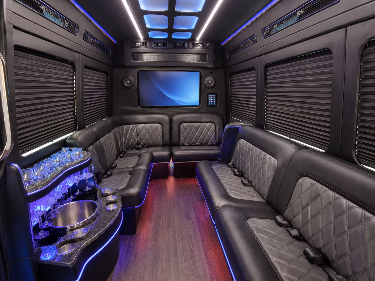 pasadena party bus interior